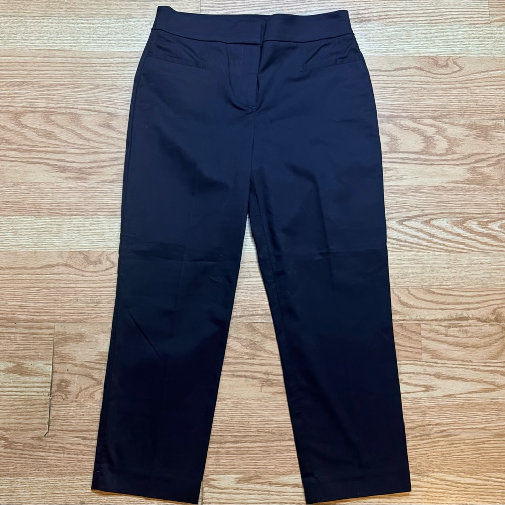 NWT Ann Taylor The Crop Black Ankle Mid Rise Pants Size 4